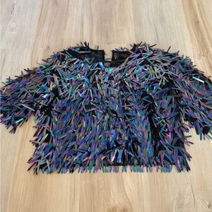 House of Harlow 1960 Multicolor Fringe Blazer